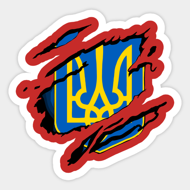 Ukraine Sticker by Drunken T-shirts